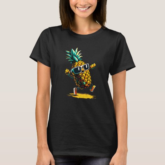 Dabbing Pineapple Hawaiian s Tropical Aloha Beache T-Shirt (Vorderseite)
