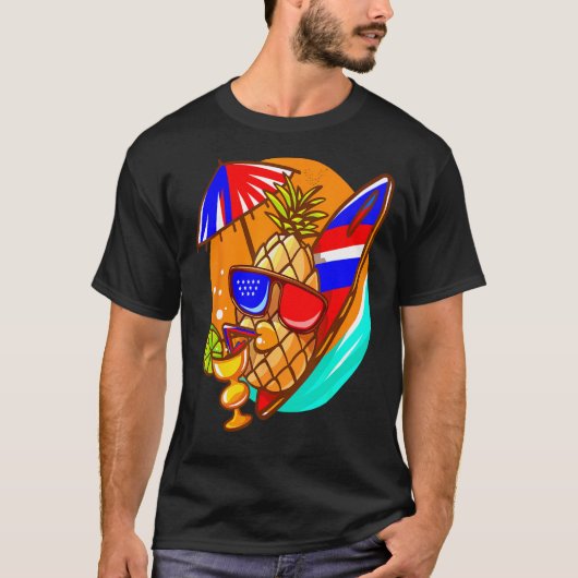 Dabbing Pineapple Sunglass Aloha Beaches Hawaii My T-Shirt (Vorderseite)