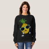 Dabbing pineapple sunglasses pool party for men wo sweatshirt (Vorne ganz)