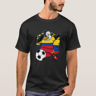 Dabbing Pinguin Colombia Soccer Fans Jersey Footba T-Shirt