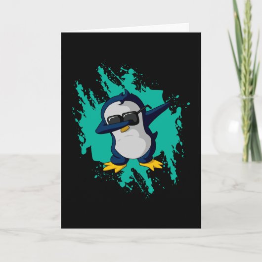 Dabbing Pinguin Dab Cold Ice Funny Ice Frische Pas Karte (Vorderseite)