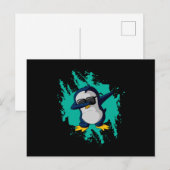 Dabbing Pinguin Dab Cold Ice Witziges Geschenk Ide Postkarte (Vorne/Hinten)