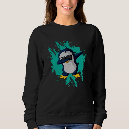 Dabbing Pinguin Dab Cold Ice Witziges Geschenk Ide Sweatshirt (Vorderseite)