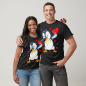 Dabbing Pinguin Heart Valentinstag Boys Girls T-Shirt (Unisex)