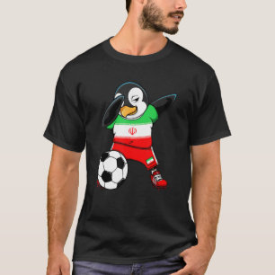 Dabbing Pinguin Iran Soccer Fans Jersey Football S T-Shirt