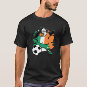Dabbing Pinguin Ireland Soccer Fans Jersey Footbal T-Shirt