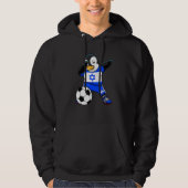 Dabbing Pinguin Israel Soccer Fans Jersey Football Hoodie (Vorderseite)
