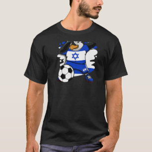 Dabbing Pinguin Israel Soccer Fans Jersey Football T-Shirt
