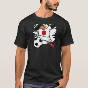 Dabbing Pinguin Japan Fußball Fans Jersey Flag Foo T-Shirt