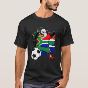 Dabbing Pinguin Südafrika Fußball Fans Jersey Fo T-Shirt