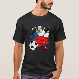 Dabbing Pinguin Tschechische Republik Fußball Fans T-Shirt
