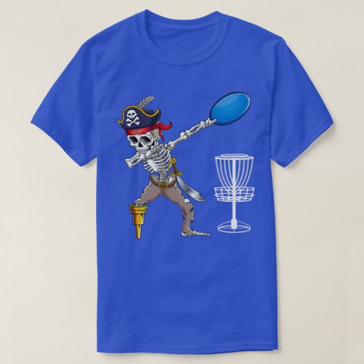 Dabbing Pirate Skeleton Shirt Cool Disk Golf Gesch (Design vorne)