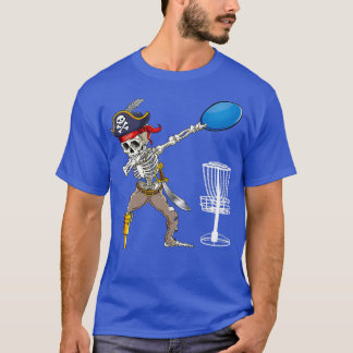 Dabbing Pirate Skeleton Shirt Cool Disk Golf Gesch