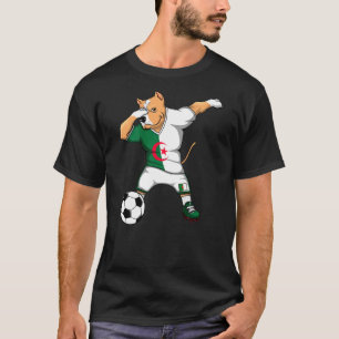 Dabbing Pitbull Algerien Fußballfans Trikot Algeri T-Shirt