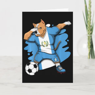 Dabbing Pitbull Guatemala Fußball Liebhaber Jersey Karte
