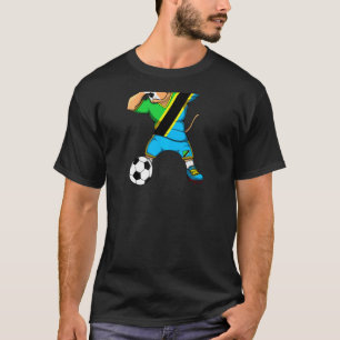 Dabbing Pitbull Hund Tansania Fußballtrikot Fußbal T-Shirt