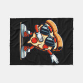 Dabbing Pizza Pizza Tancing Pizza Liebe Geburtstag Fleecedecke (Vorderseite (Horizontal))