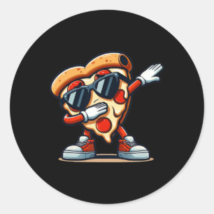 Dabbing Pizza Pizza Tancing Pizza Liebe Geburtstag Runder Aufkleber