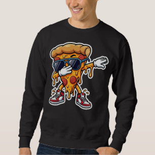 Dabbing Pizza-Scheibe Lustiges Grafik-T-Shirt für Sweatshirt