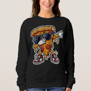 Dabbing Pizza-Scheibe Lustiges Grafik-T-Shirt für Sweatshirt