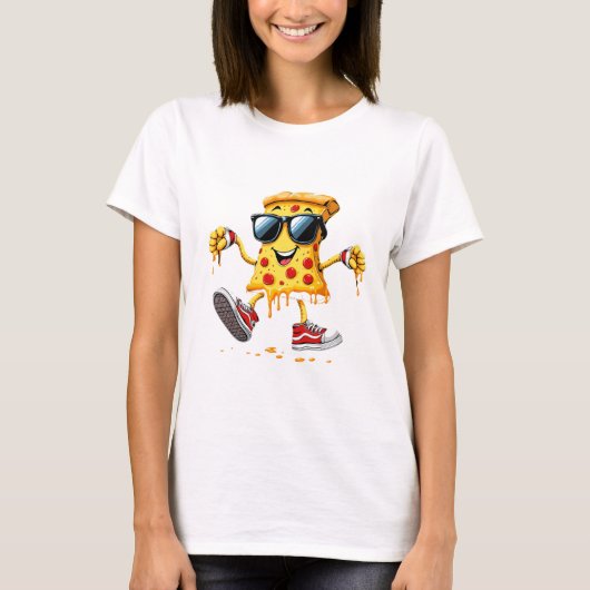 Dabbing Pizza Slice T - Shirt (Vorderseite)