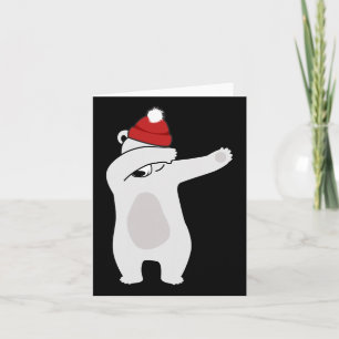 Dabbing Polar Bär Weihnachtsfeiertage Wintersaison Karte