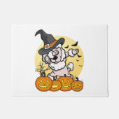 Dabbing Poodle Halloween Fußmatte (Vorderseite)