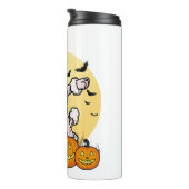 Dabbing Poodle Halloween Thermosbecher (Nach rechts gedreht)