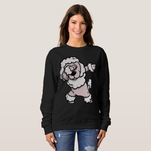 Dabbing Poodle Sweatshirt (Vorne ganz)