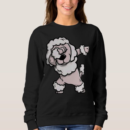Dabbing Poodle Sweatshirt (Vorderseite)