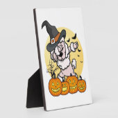 Dabbing-Pudel-Halloween Fotoplatte (Seite)