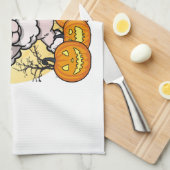 Dabbing-Pudel-Halloween Geschirrtuch (Viertel Falte)