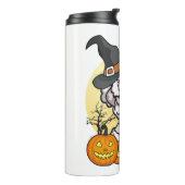 Dabbing-Pudel-Halloween Thermosbecher (Nach links gedreht)