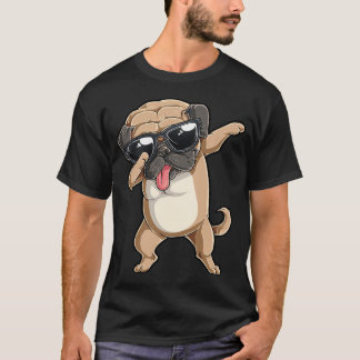 Dabbing Pug T Jungen Mädchen Dab Dance Hund Welpe  T-Shirt
