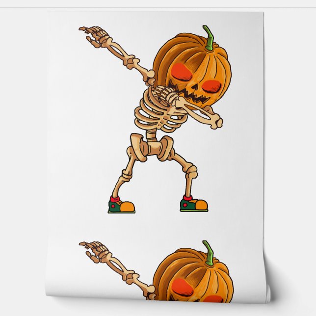 Dabbing Pumpkin - Beängstigendes Skelettkostüm - H Tapete (Abrollen)