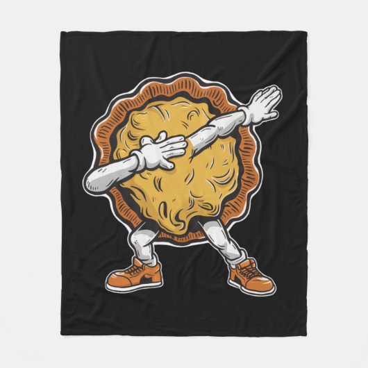 Dabbing Pumpkin Pie Erntedank Day Fleecedecke (Vorderseite)