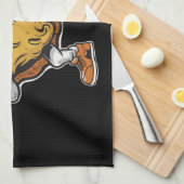 Dabbing Pumpkin Pie Erntedank Day Geschirrtuch (Viertel Falte)