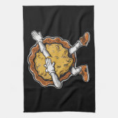 Dabbing Pumpkin Pie Erntedank Day Geschirrtuch (Vertikal)