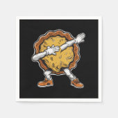 Dabbing Pumpkin Pie Erntedank Day Serviette (Vorderseite)