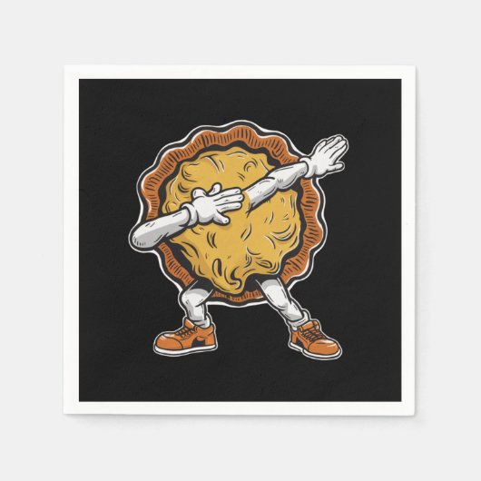 Dabbing Pumpkin Pie Erntedank Day Serviette (Vorderseite)