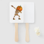 Dabbing Pumpkin - Scary Skeleton Costume - Funny H Fächer (Vorne und Hinten)