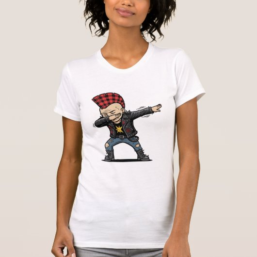 Dabbing Punk – Frecher Cartoon Style T-Shirt (Vorderseite)