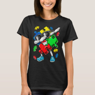 Dabbing-Puzzleteil-Kinder-Jungen-Mädchen-Autismus- T-Shirt