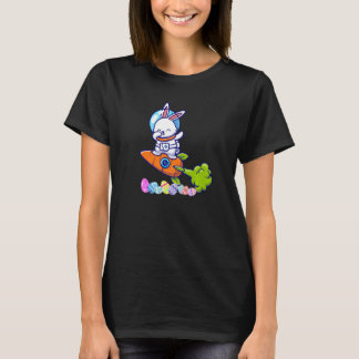 Dabbing Rabbit Astronaut Ostern Bunny Carrot Rocke T-Shirt