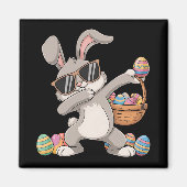 Dabbing Rabbit Bunny Oaster Eggs Korb Magnet (Vorne)