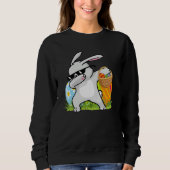 Dabbing Rabbit Easter Day Eggs Bunny Dabbing Boys  Sweatshirt (Vorderseite)
