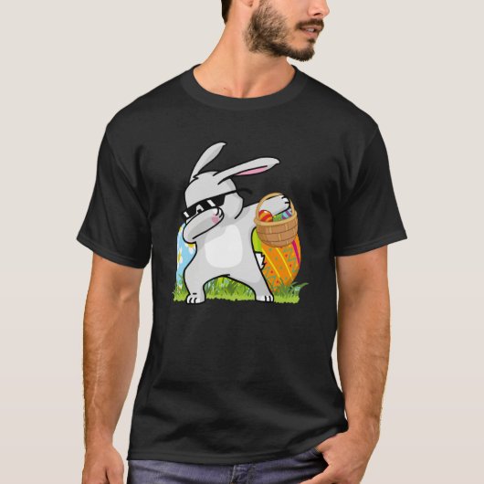 Dabbing Rabbit Easter Day Eggs Bunny Dabbing Boys  T-Shirt (Vorderseite)