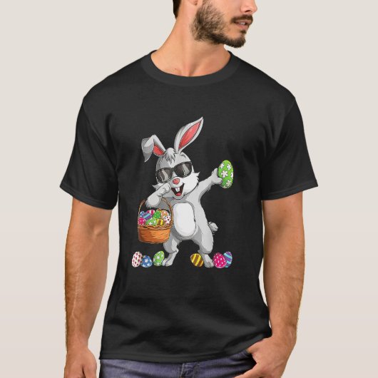 Dabbing Rabbit Easter Day Eggs Dab Boys Girls Kids T-Shirt (Vorderseite)