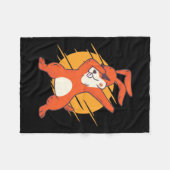 Dabbing Rabbit Fleecedecke (Vorderseite (Horizontal))