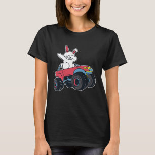Dabbing Rabbit Truck Racer Niedlich Ostersonnenhau T-Shirt